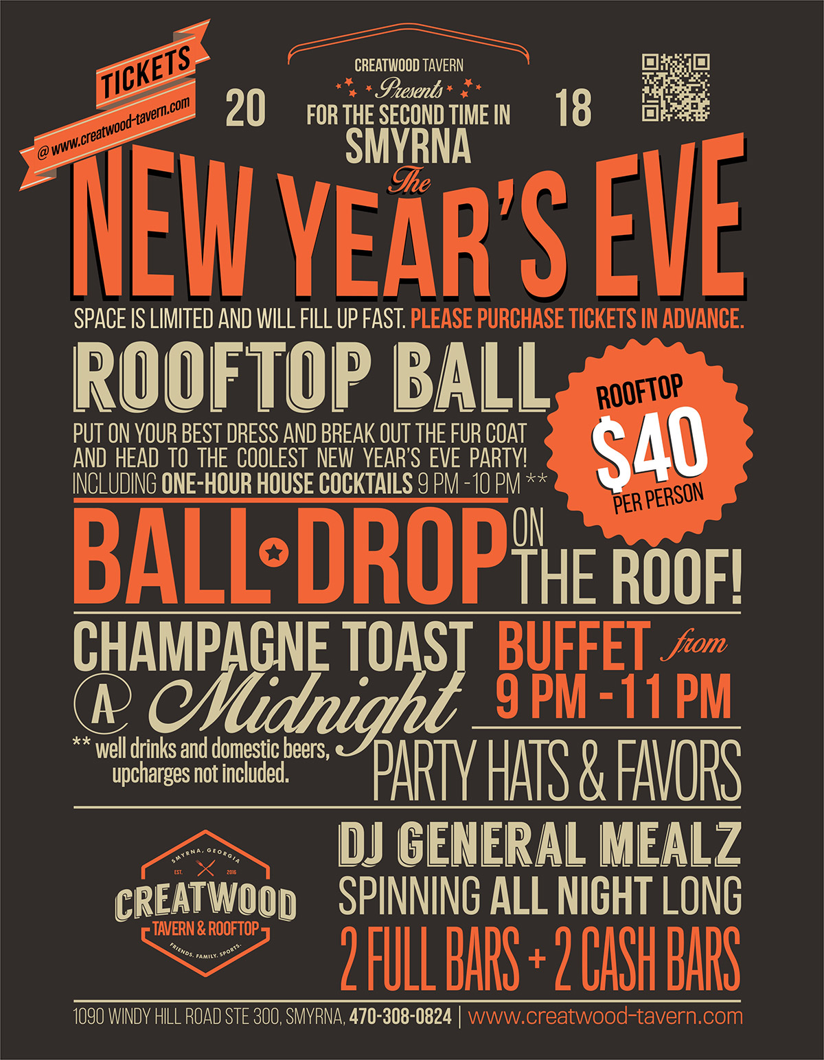 New Year's Eve Rooftop Ball Drop!